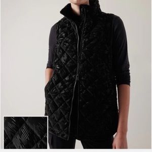 Athleta Velvet Black Quilted Vest